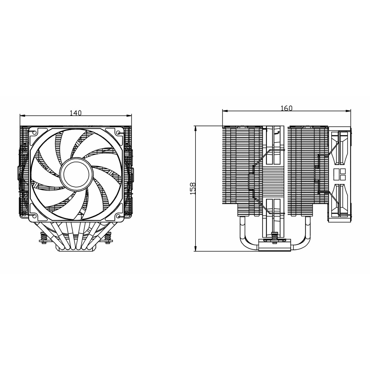 Устройство охлаждения(кулер) Thermalright Peerless Assassin 140 SE ARGB