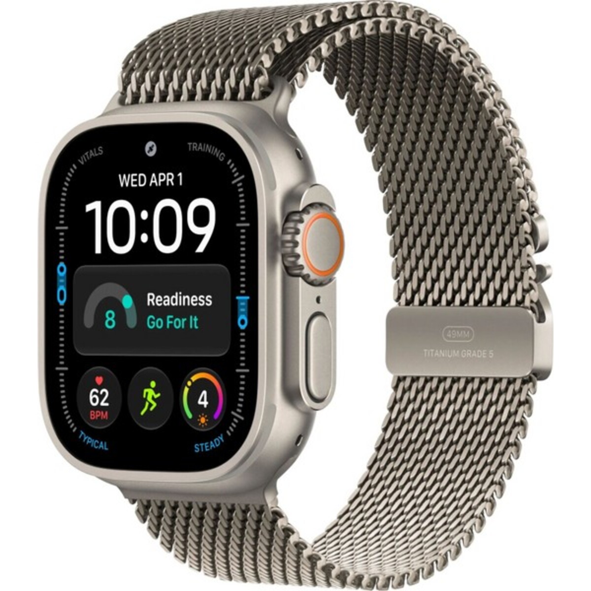 Умные часы Apple Watch Ultra 4 49mm Natural Titanium Case with  Natural Milanese Loop M (Цвет: Natural Titanium)