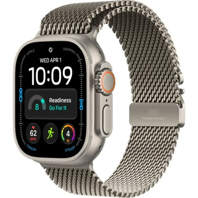 Умные часы Apple Watch Ultra 4 49mm Natural Titanium Case with  Natural Milanese Loop M (Цвет: Natural Titanium)