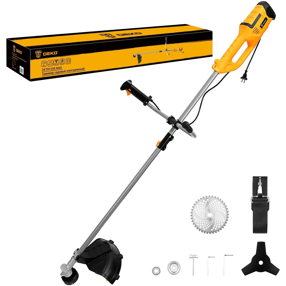 Триммер электрический Deko DKTR1250 MAX (Цвет: Orange)