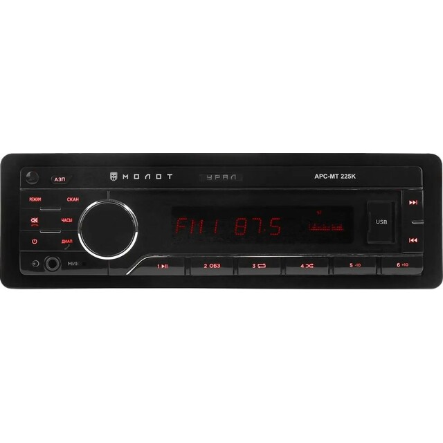 Автомагнитола Ural Молот АРС-МТ 225К, черный