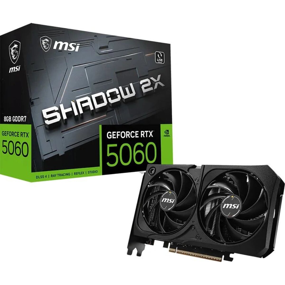 Видеокарта MSI GeForce RTX 5060 SHADOW 2X MAX 8Gb 