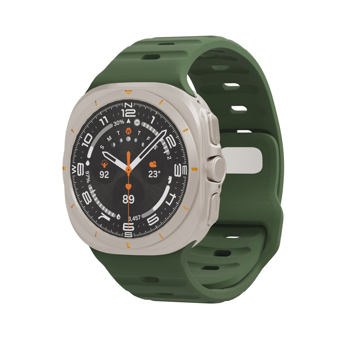 Ремешок силиконовый VLP Pulse Band для Samsung Watch Ultra 47 мм, зеленый