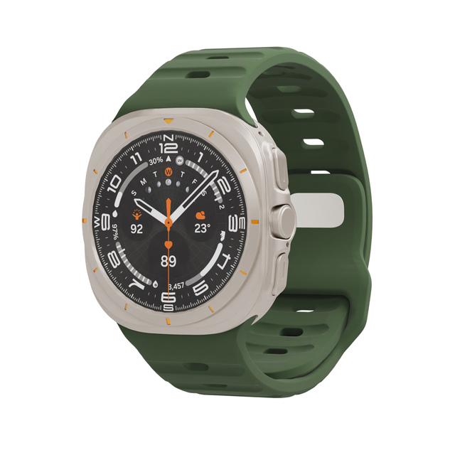 Ремешок силиконовый VLP Pulse Band для Samsung Watch Ultra 47 мм, зеленый