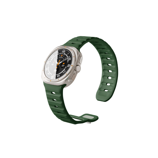 Ремешок силиконовый VLP Pulse Band для Samsung Watch Ultra 47 мм, зеленый