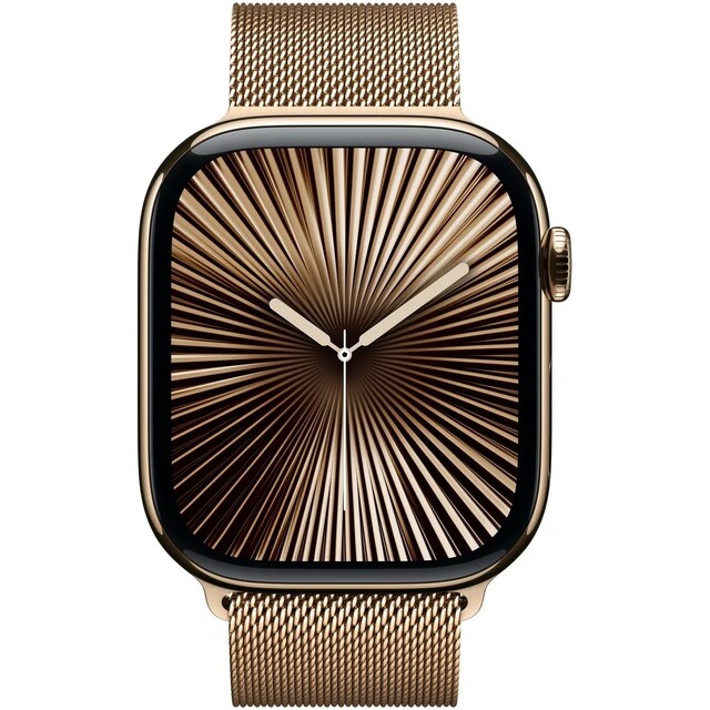 Умные часы Apple Watch Series 10 46mm Titanium Case with Milanese Loop S/M (Цвет: Gold)
