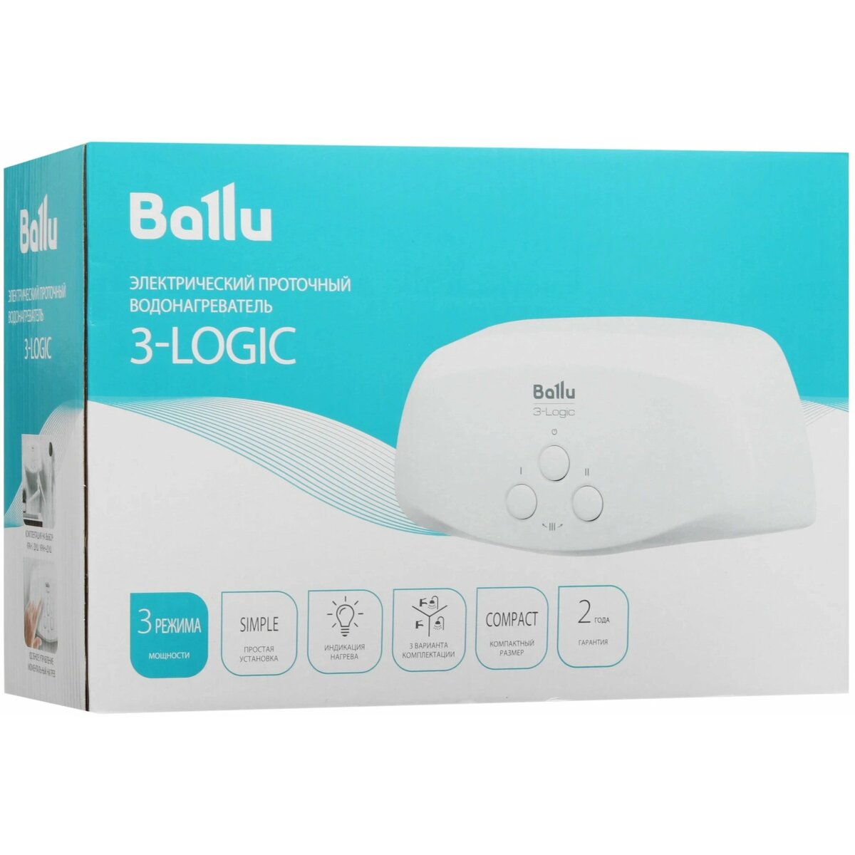 Водонагреватель Ballu 3-logic TS, белый