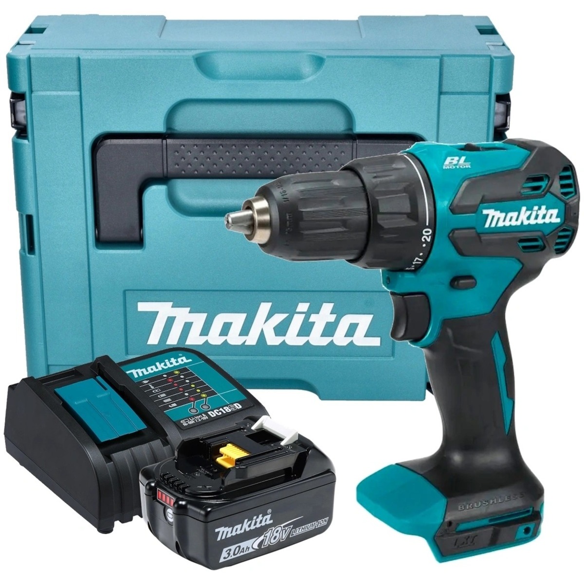 Дрель-шуруповерт Makita DHP490SF1J (Цвет: Blue)