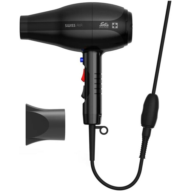 Фен Solis Swiss Air Black 360° (Цвет: Black) Фен Solis Swiss Air Black 360° (Цвет: Black)