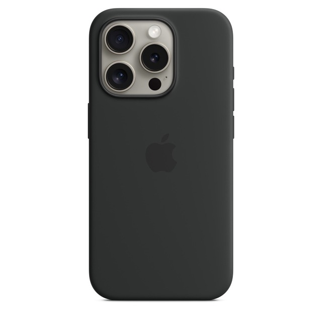 Чехол-накладка Apple Silicone Case with MagSafe для смартфона Apple iPhone 15 Pro (Цвет: Black)