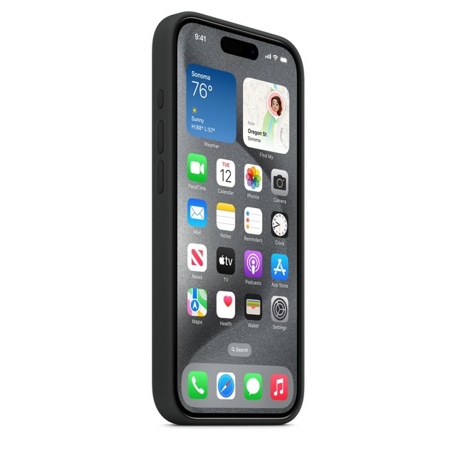 Чехол-накладка Apple Silicone Case with MagSafe для смартфона Apple iPhone 15 Pro (Цвет: Black)