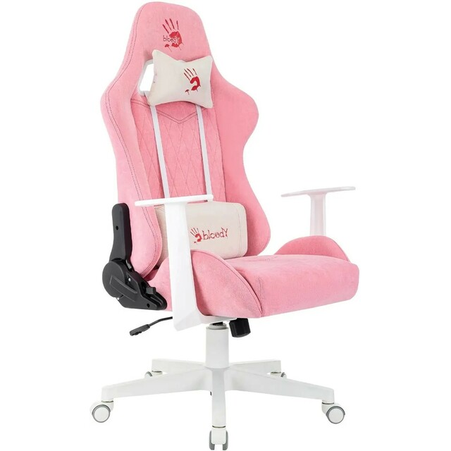 Кресло игровое A4Tech Bloody GC-930 (Цвет: Pink / White)