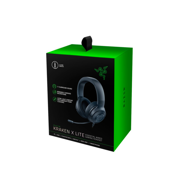 Компьютерная гарнитура Razer Kraken X Lite, черный