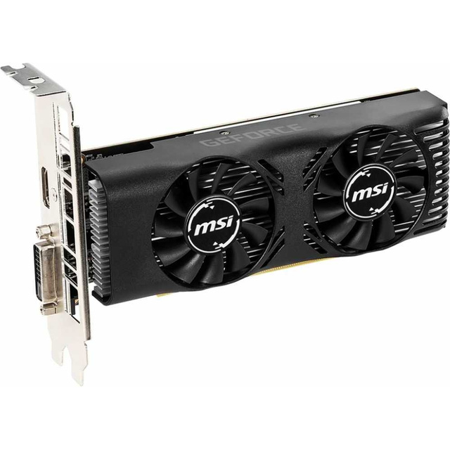 Видеокарта MSI PCI-E GTX 1650 4GT LP nVidia GeForce GTX 1650 4096Mb 128bit GDDR5 1485 / 8000 DVIx1 / HDMIx1 / HDCP Ret low profile Видеокарта MSI PCI-E GTX 1650 4GT LP nVidia GeForce GTX 1650 4096Mb 128bit GDDR5 1485 / 8000 DVIx1 / HDMIx1 / HDCP Ret low profile