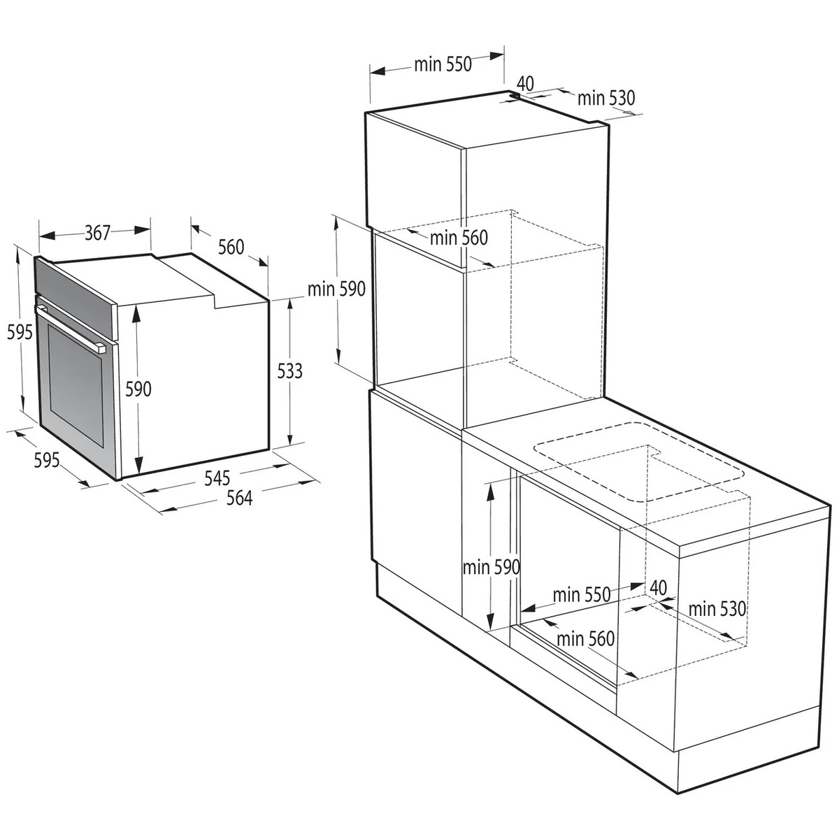 Духовой шкаф Gorenje BO6735E02XK, черный