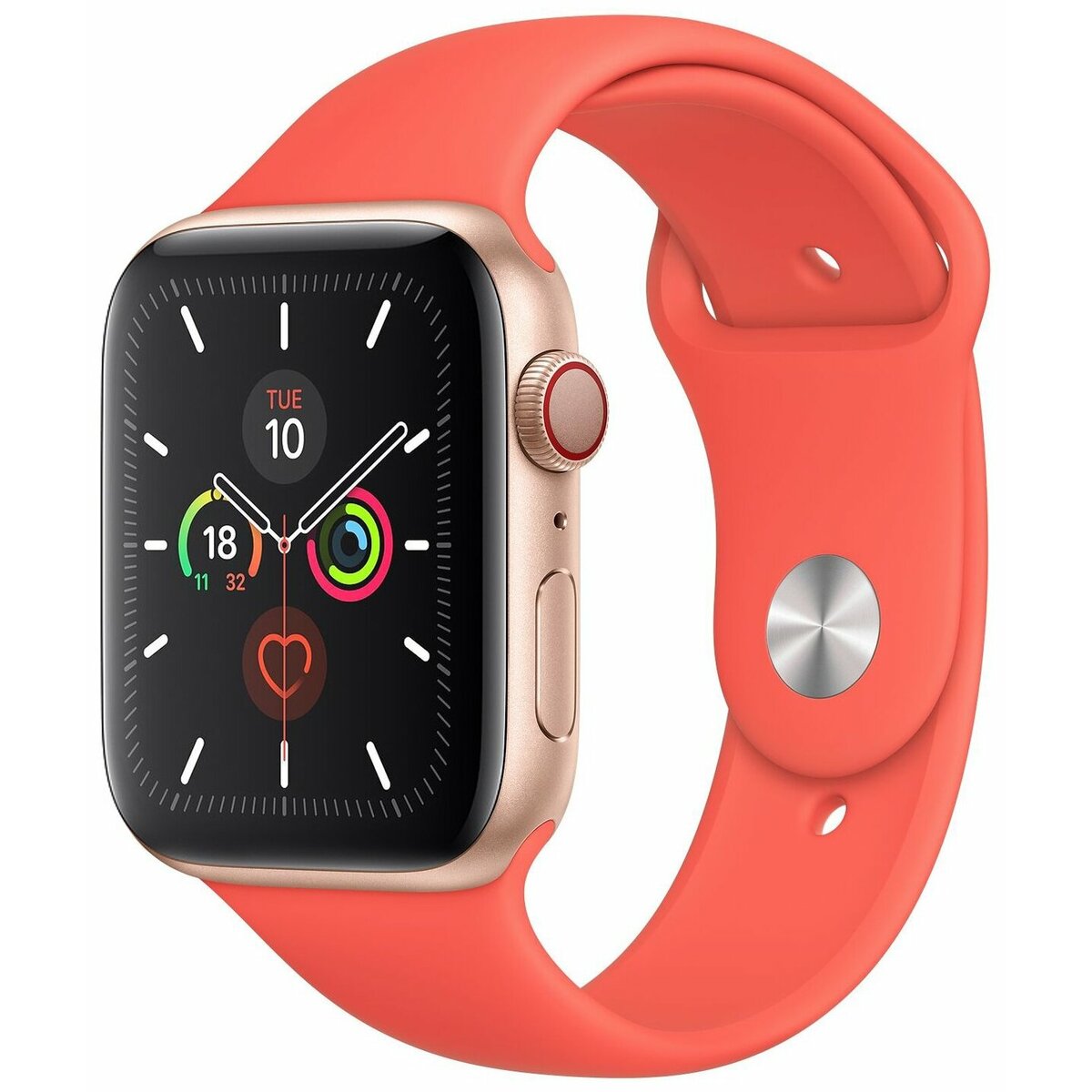 Умные часы Apple Watch SE (2022) 44mm Aluminum Case with Sport Band M / L (Цвет: Silver / White)