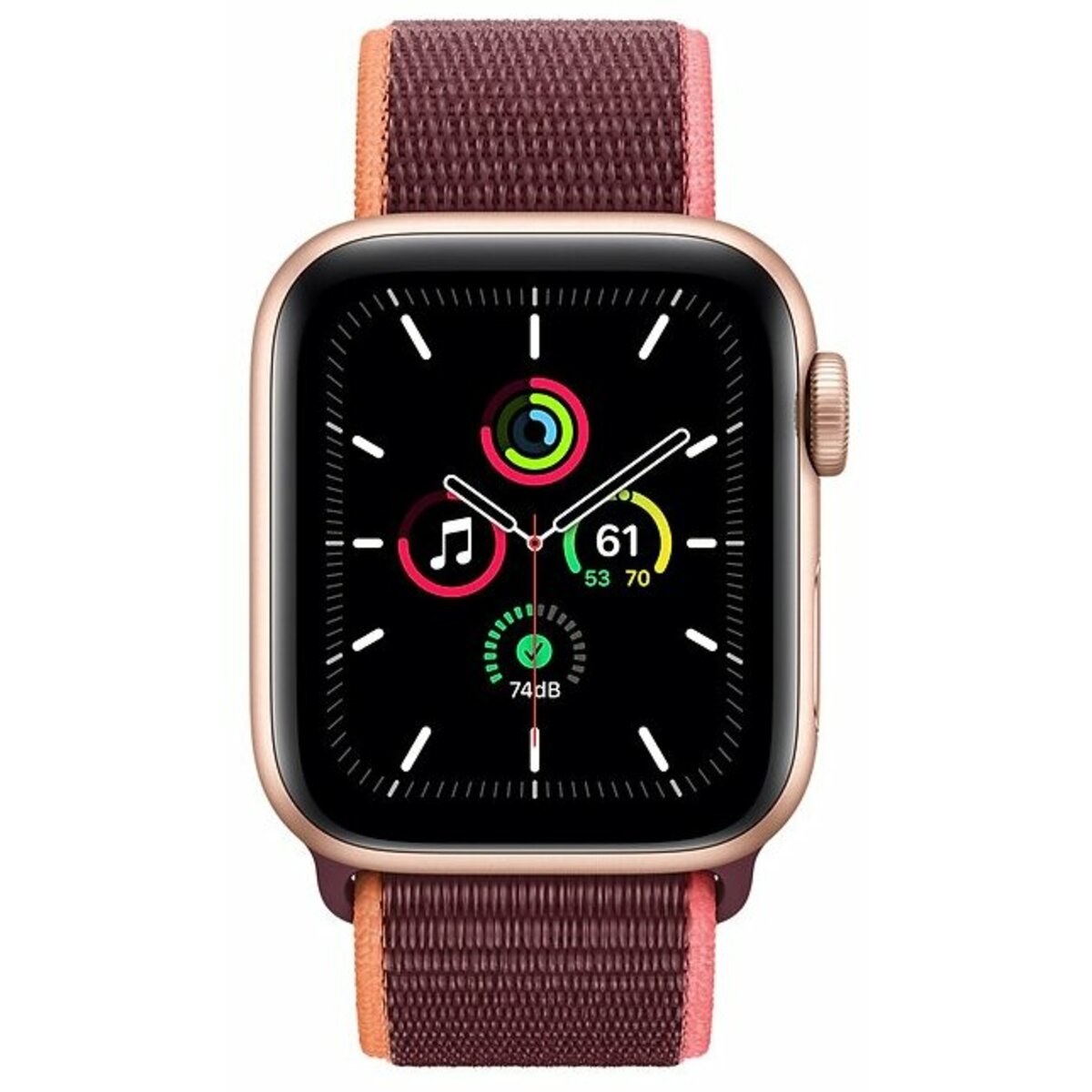 Умные часы Apple Watch SE (2022) 44mm Aluminum Case with Sport Band M / L (Цвет: Silver / White)