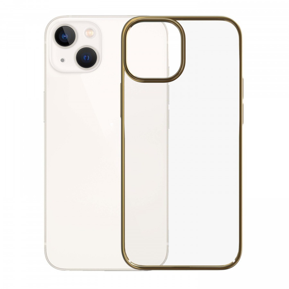 Чехол-накладка Devia Glimmer Series Case для iPhone 13 (Цвет: Champagne Gold)