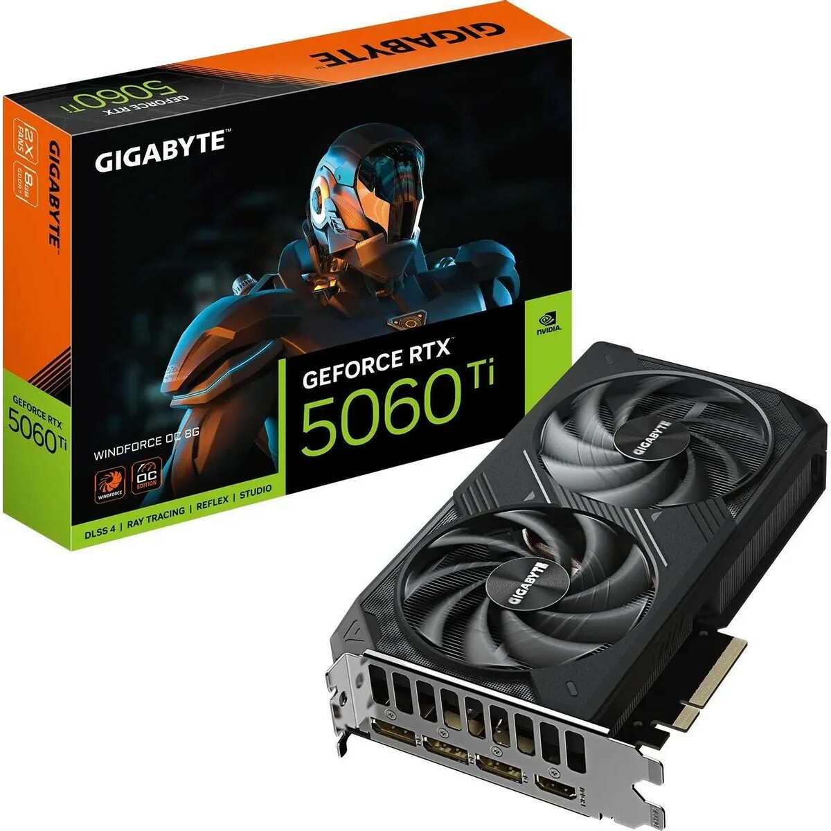 Видеокарта Gigabyte GeForce RTX 5060TI WINDFORCE OC 8G (GV-N506TWF2OC-8GD 1.0)