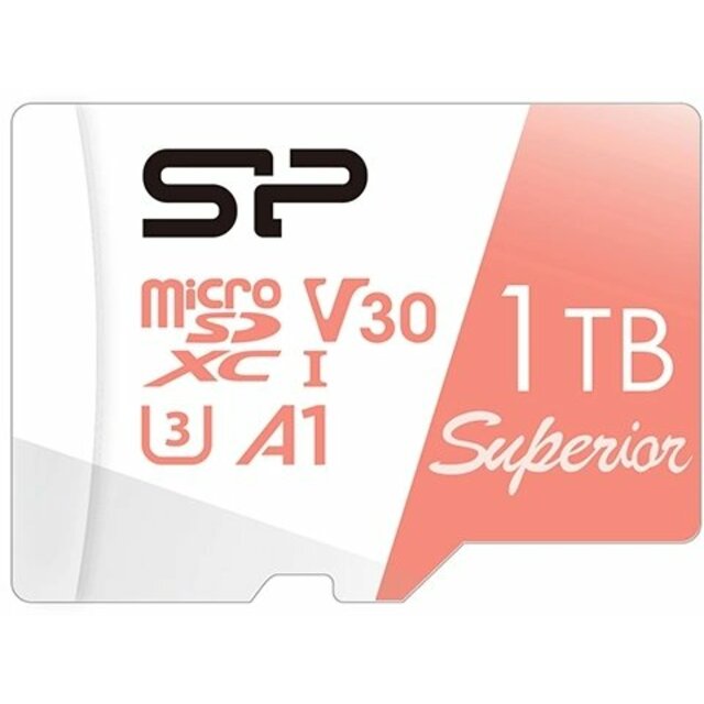 Карта памяти microSDXC 1TB Silicon Power SP001TBSTXDV3V20 Superior V30 A1 + adapter, белый
