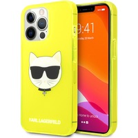 Чехол-накладка Karl Lagerfeld TPU FLUO Case Choupette's для смартфона Apple iPhone 13 Pro Max (Цвет: Yellow)