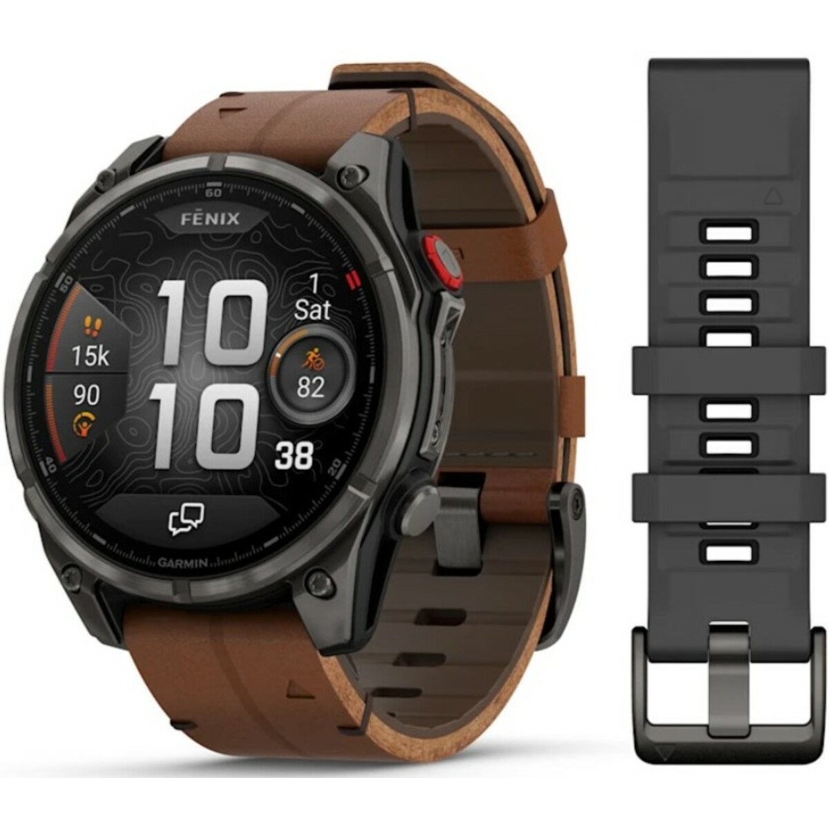 Умные часы Garmin Fenix 8 Pro 47mm Amoled Sapphire Premium Edition (Цвет: Carbon Gray / Chestnut)