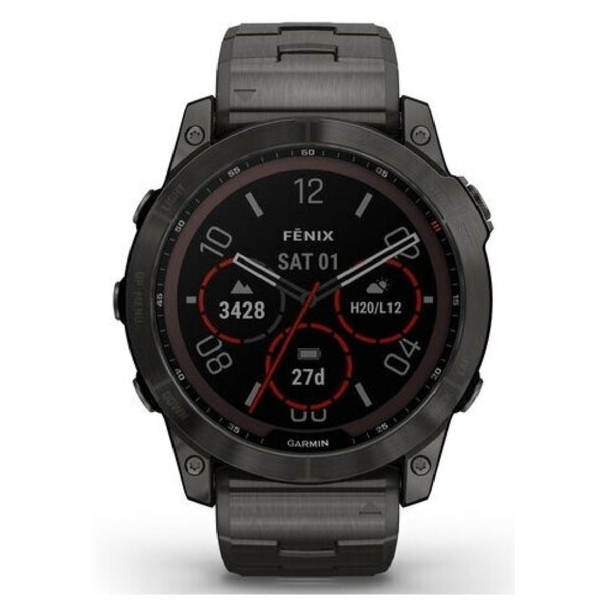 Умные часы Garmin Fenix 7X Sapphire Solar Premium Edition (Цвет: Titanium Gray)