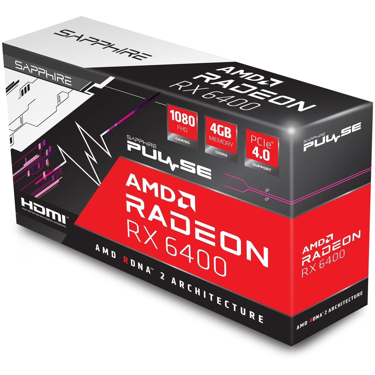 Видеокарта Sapphire Pulse Radeon RX 6400 4Gb (11315-01-20G)