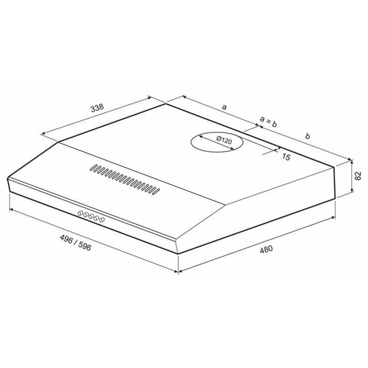 Вытяжка козырьковая Krona Ermina 600 (Цвет: White)