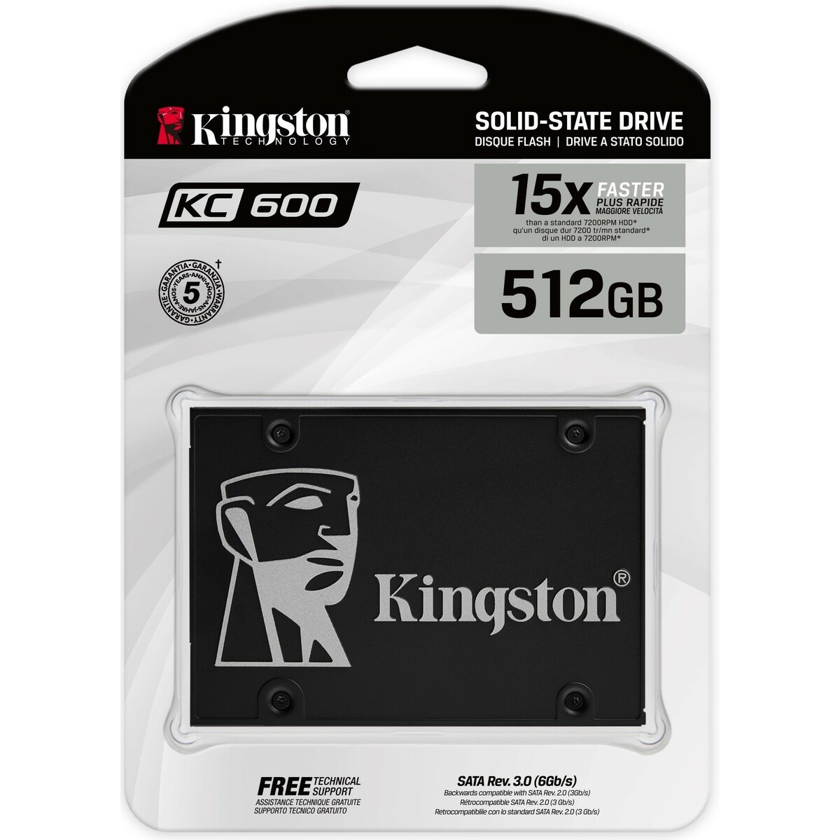 Накопитель SSD Kingston SATA III 512GB SKC600 / 512G 