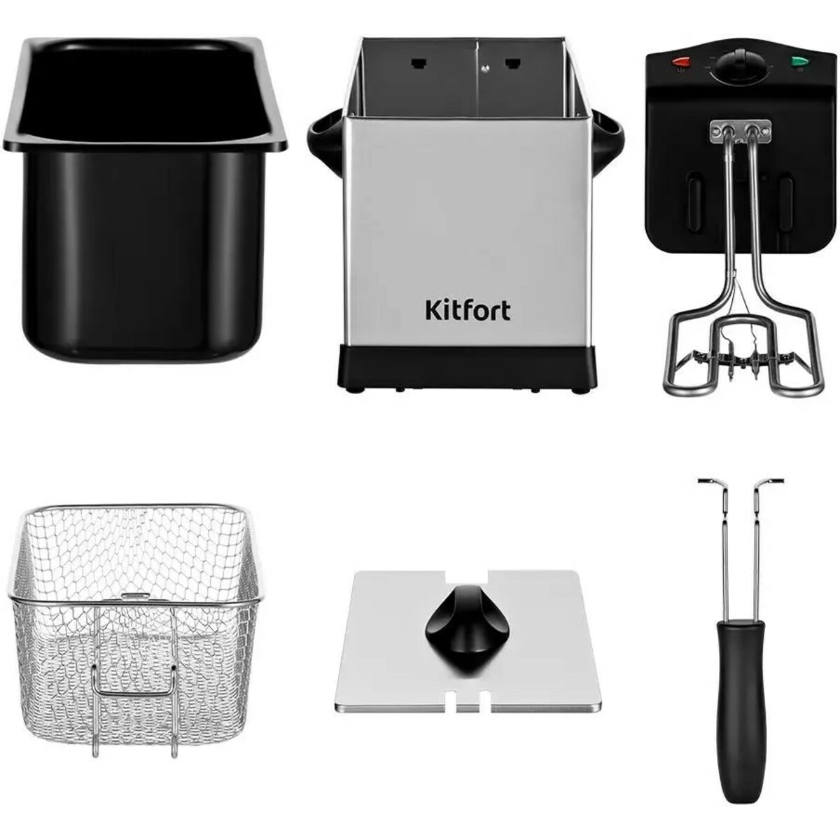 Фритюрница Kitfort КТ-4051 (Цвет: Silver/Black)