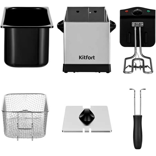Фритюрница Kitfort КТ-4051 (Цвет: Silver / Black)