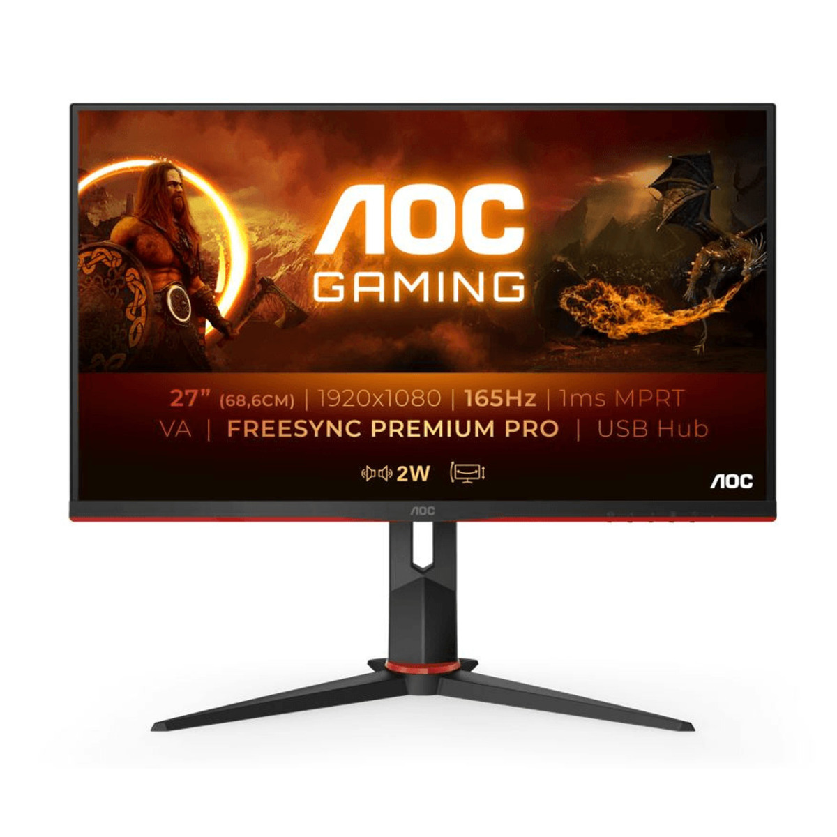 Монитор AOC 27'' 27G2SU (Цвет: Black / Red)
