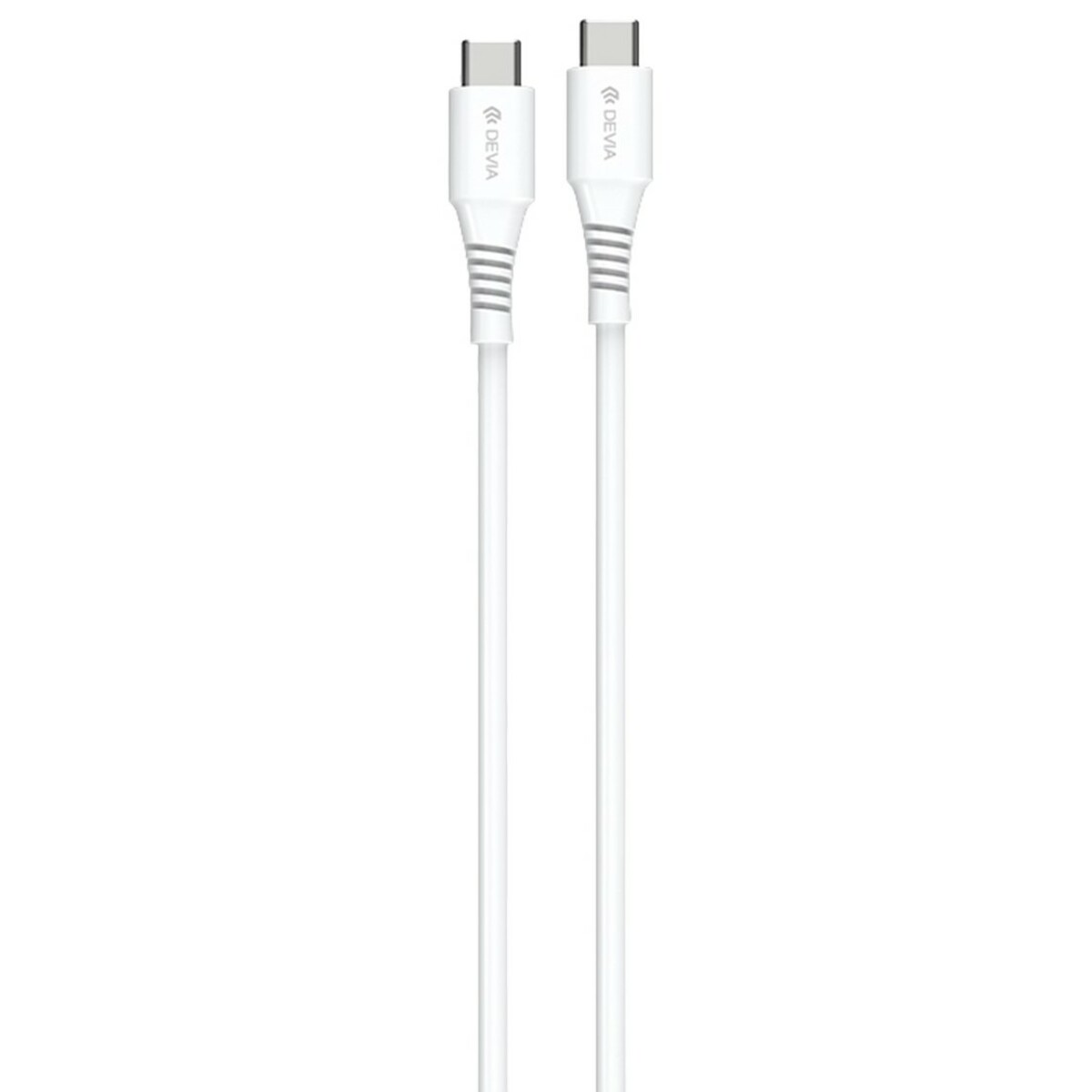 Кабель Devia USB-C to USB-C Cable 1m, белый