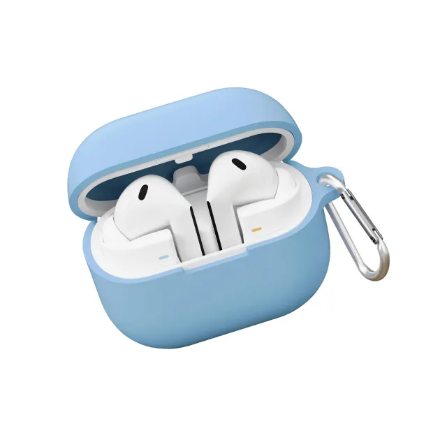 Чехол силиконовый VLP Charm Case для Samsung Buds 3/ 3 Pro, голубой