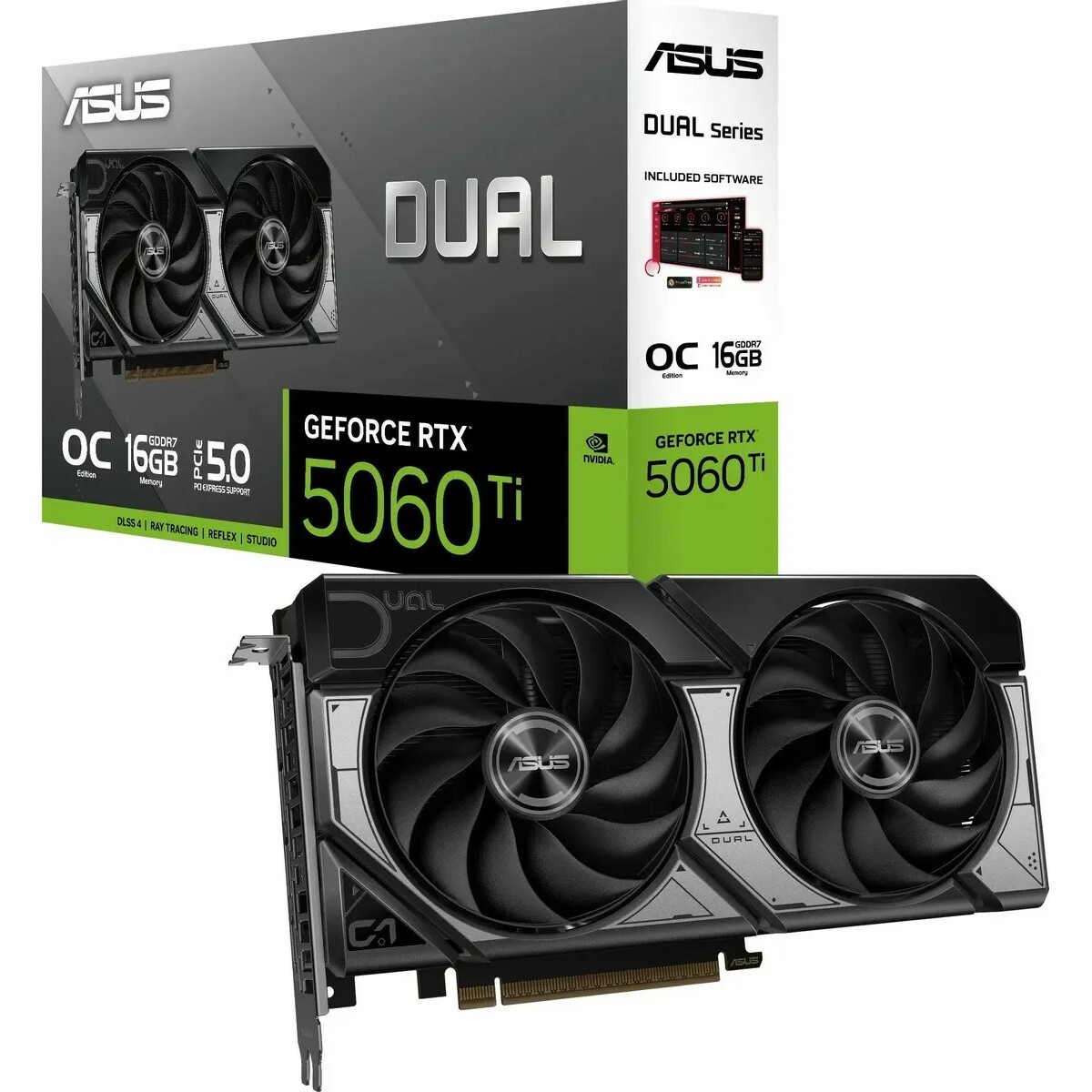 Видеокарта Asus GeForce RTX 5060TI DUAL OC 16Gb (DUAL-RTX5060TI-O16G)