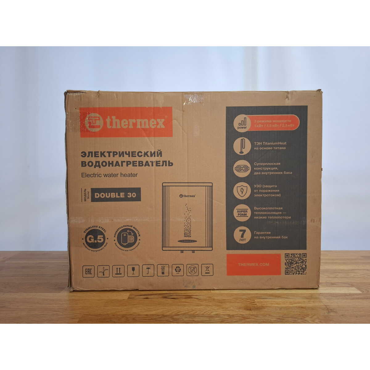 Водонагреватель Thermex Double 30 (Цвет: White)