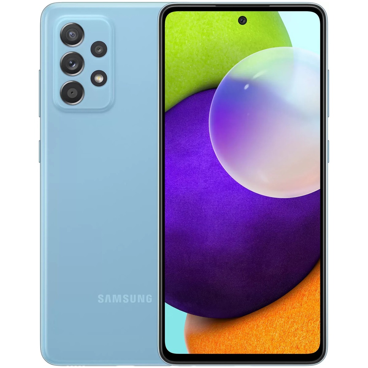 Купить Смартфон Samsung Galaxy A52 4/128Gb (NFC) (Цвет: Awesome Blue)  SM-A525F/DS в СПб недорого | Выгодные цены на Смартфон Samsung Galaxy A52  4/128Gb (NFC) (Цвет: Awesome Blue) SM-A525F/DS, покупка в кредит (Артикул