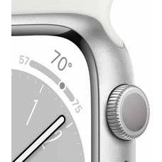Умные часы Apple Watch Series 8 45mm Cellular Aluminum Case with Sport Band, белый