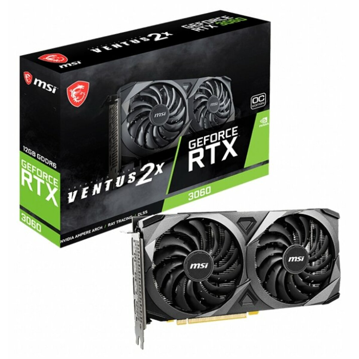 Видеокарта MSI GeForce RTX 3060 VENTUS 2X OC RU LHR