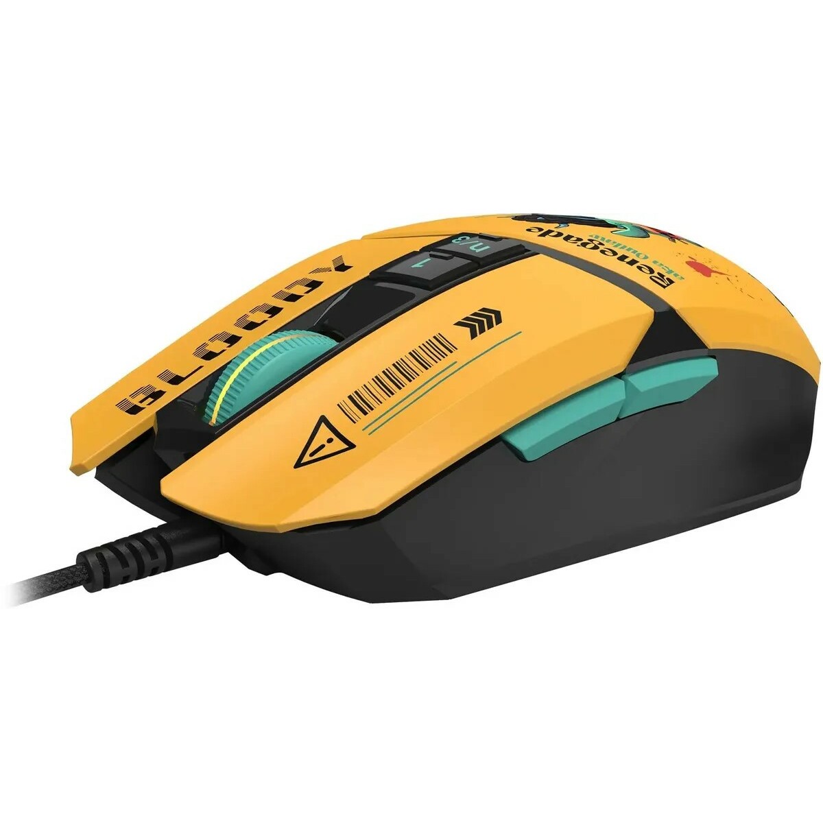 Мышь A4Tech Bloody W63 Max Renegade (Цвет: Yellow / Picture)