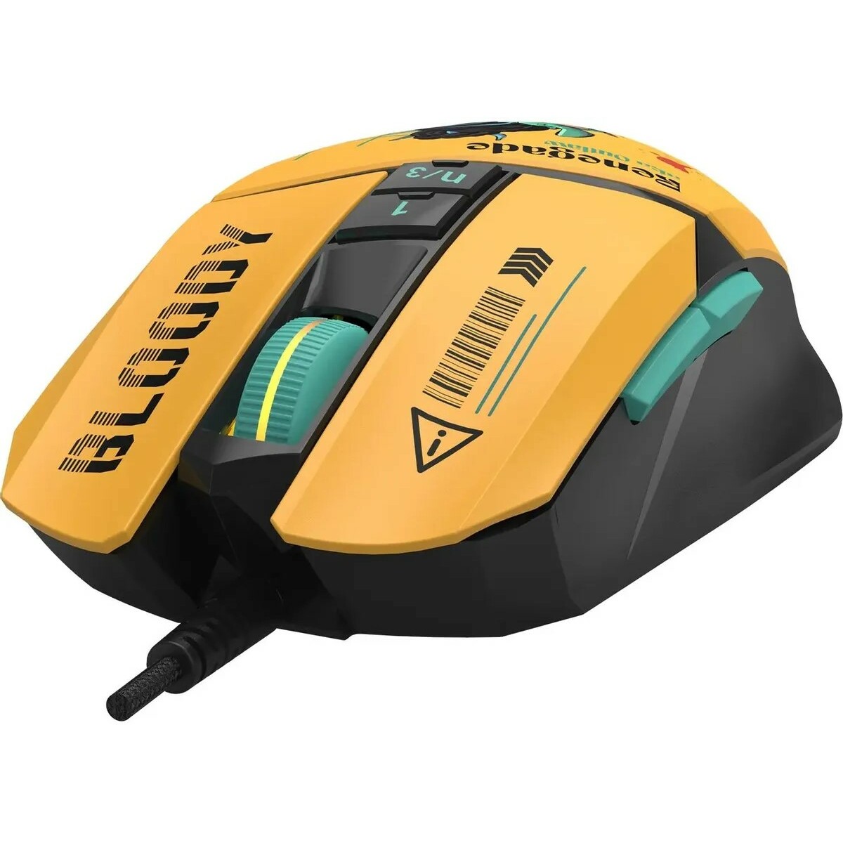 Мышь A4Tech Bloody W63 Max Renegade (Цвет: Yellow / Picture)