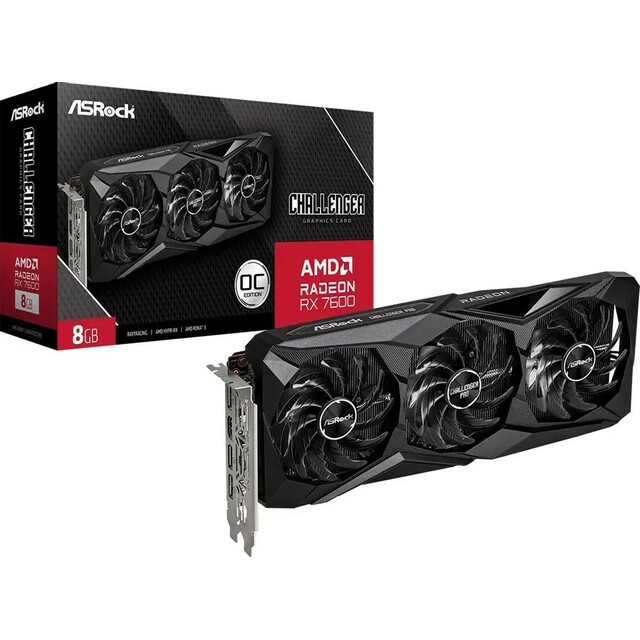 Видеокарта Asrock Radeon RX 7600 CHALLENGER OC 8Gb (RX7600 CLP 8GO)
