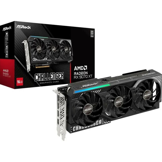 Видеокарта Asrock Radeon RX 9070XT CHALLENGER 16Gb (RX9070XT CL 16G)