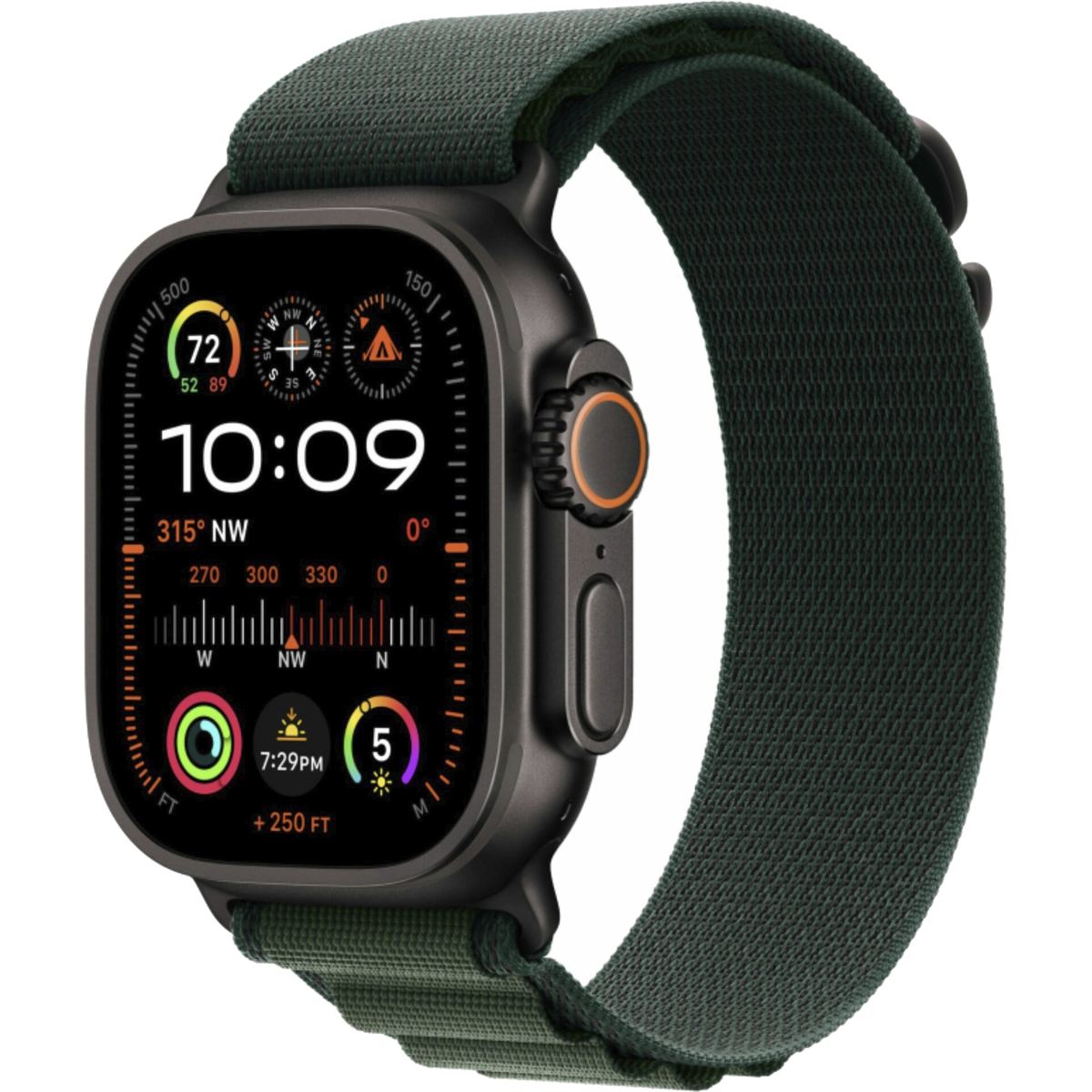 Умные часы Apple Watch Ultra 2 (2024) 49mm Titanium Case with Alpine Loop L (Цвет:Black / Dark Green)