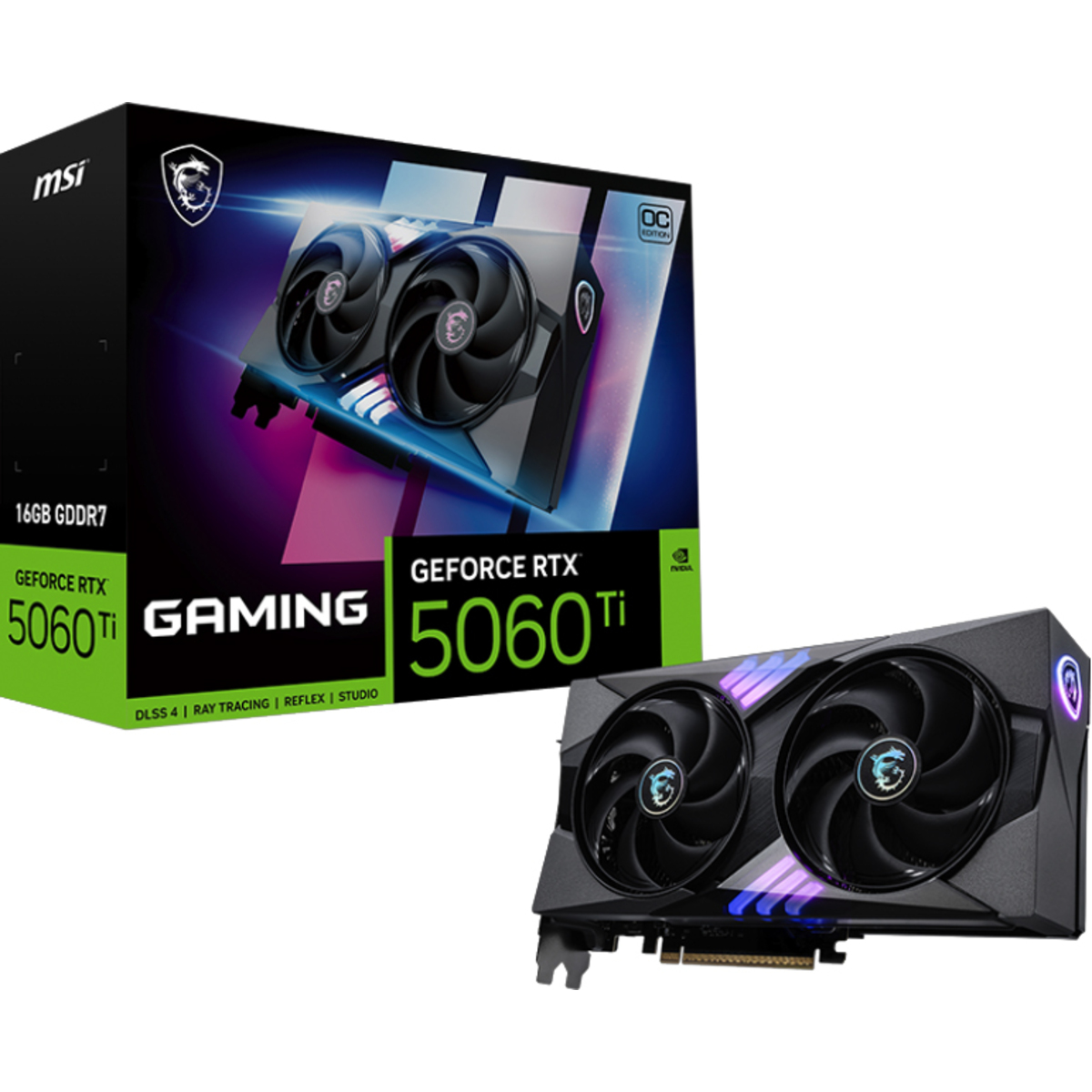 Видеокарта MSI GeForce RTX 5060 Ti 16G GAMING OC (912-V535-006)