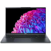 Ноутбук Acer Swift Go SFG16-72-790F (Intel Core Ultra 7 155H 1.4Ghz/16Gb LPDDR5x/SSD 1Tb/Intel ARC Graphics/16 /IPS/WQXGA (2560х1600)/Windows 11 Home/Iron Gray/Wi-Fi/BT/Cam)