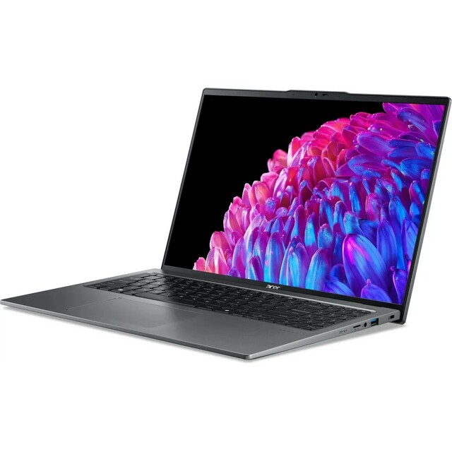 Ноутбук Acer Swift Go SFG16-72-790F (Intel Core Ultra 7 155H 1.4Ghz/16Gb LPDDR5x/SSD 1Tb/Intel ARC Graphics/16 /IPS/WQXGA (2560х1600)/Windows 11 Home/Iron Gray/Wi-Fi/BT/Cam)