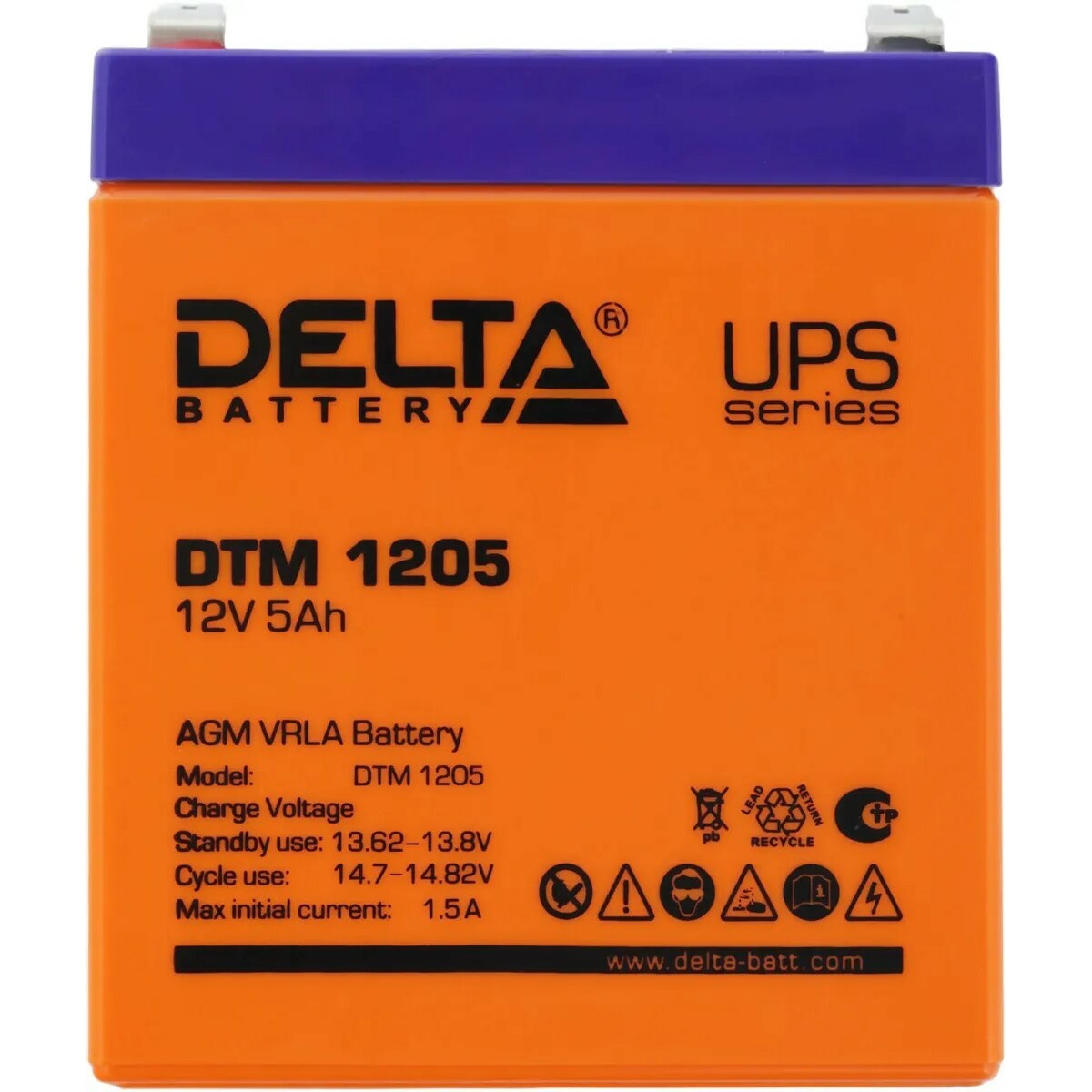 Батарея для ИБП DELTA BATTERY DTM 1205 12В 5Ач