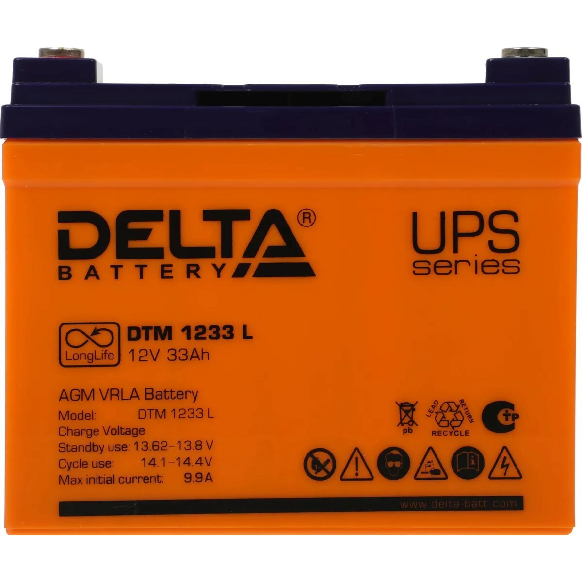 Батарея для ИБП DELTA BATTERY DTM 1233 L 12В 33Ач
